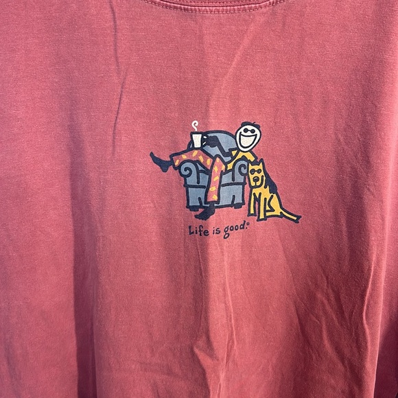 Life is good brand long sleeve shirt, size XL, color pink - Picture 3 of 7